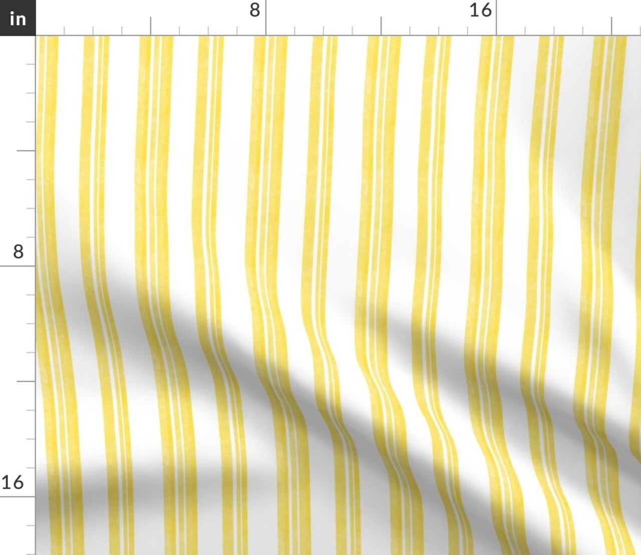 Yellow Painted Stripe Contemporary Limon Modern Coastal Summer Sunny Happy Large Scale Custom Printed Fabric by Spoonflower Various Fabrics by the Yard or Fat Quarter